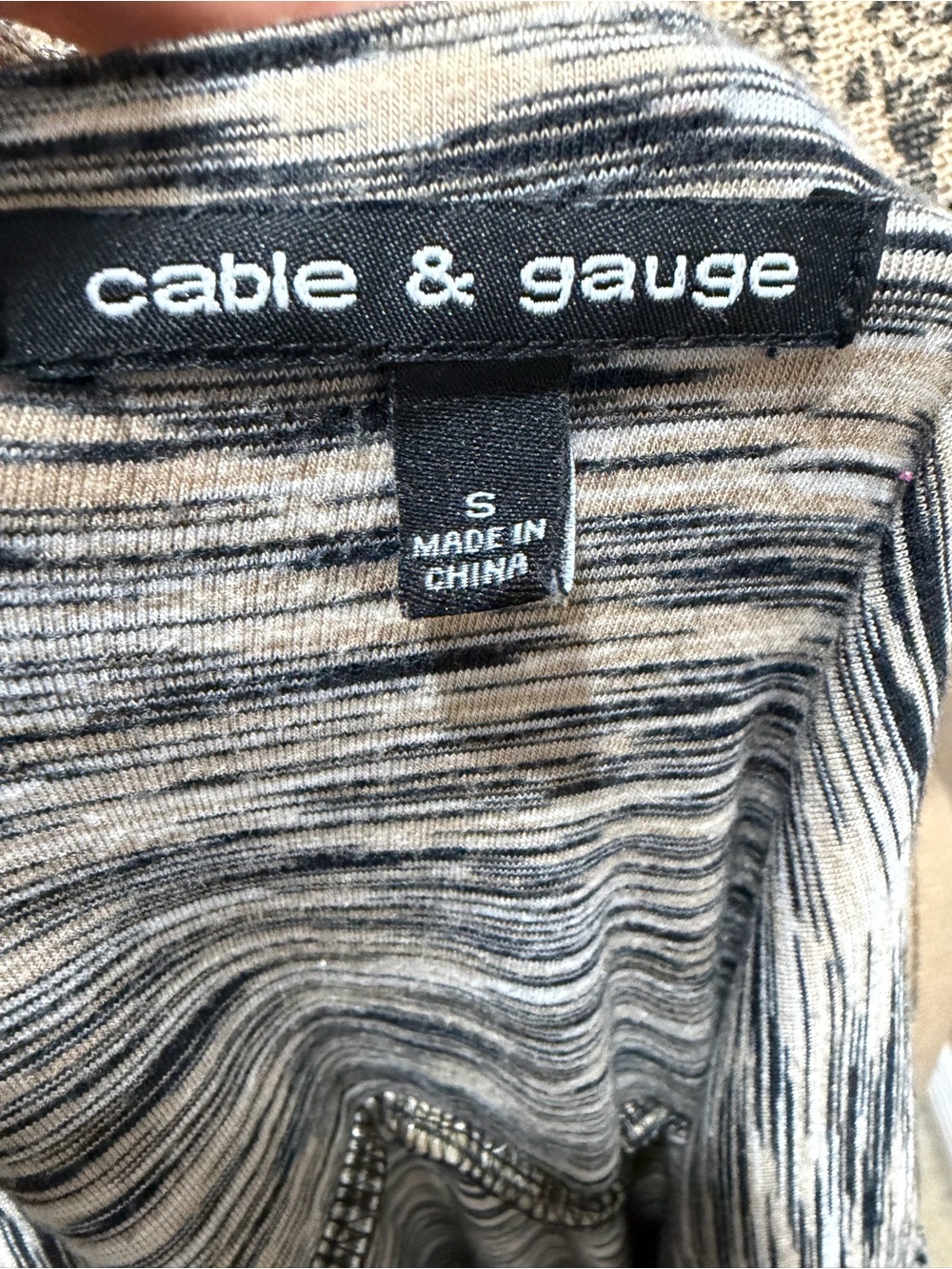 Cable & Gauge Grey Patterned V-Neck Maxi Dress - Picture 2 of 6